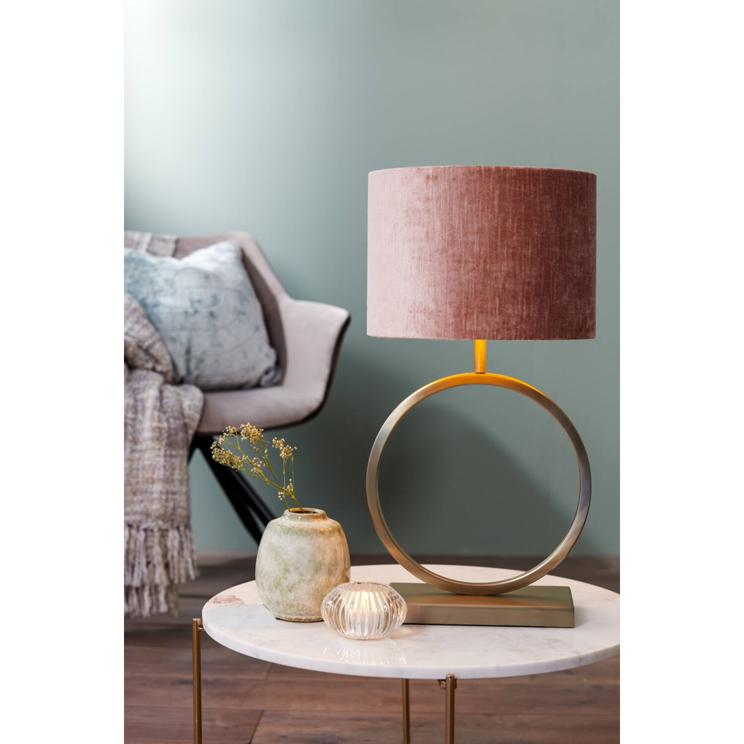 Shade cylinder 30-30-21 cm GEMSTONE old pink - TOWNHOUSE Interiør