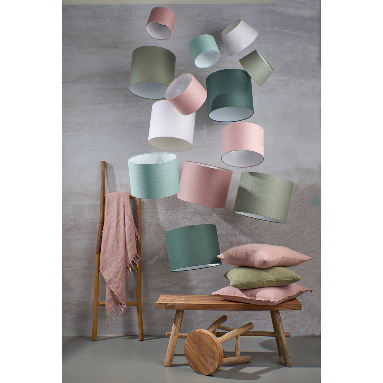 Shade cylinder 30-30-21 cm LIVIGNO pink - TOWNHOUSE Interiør