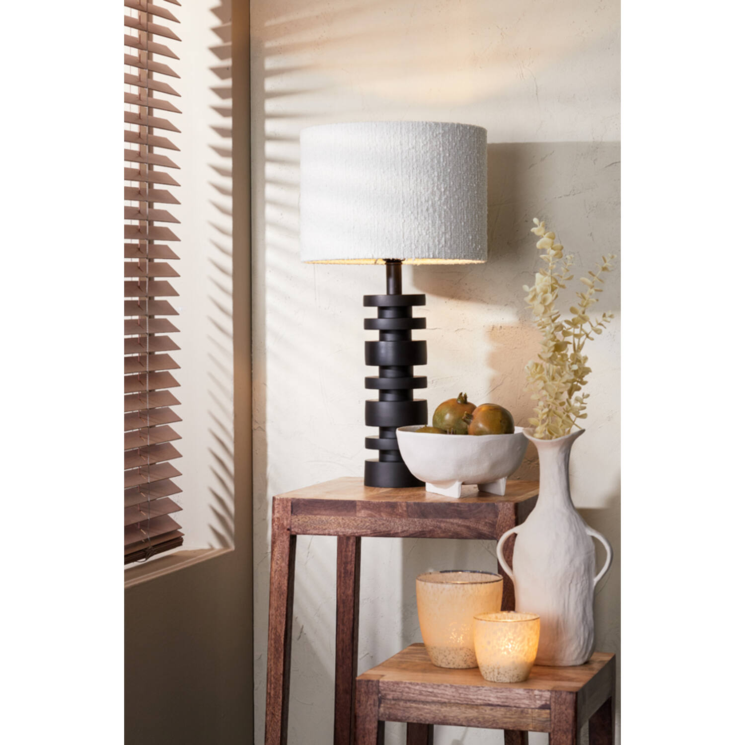 Shade cylinder 30-30-21 cm BOLERO white - TOWNHOUSE Interiør